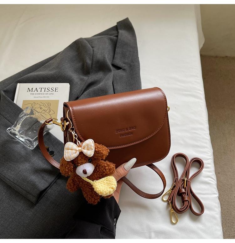 High-end fashion small bag women's 2025 new retro simple small square bag niche design single shoulder messenger bag tide