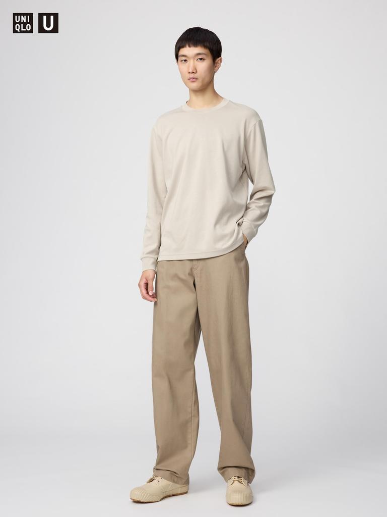 Uniqlo Wide Fit Chino Pants  Leg Length 85.5 Cm  Long Length 