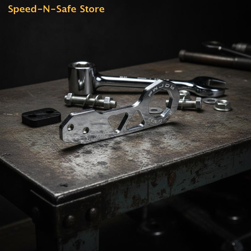 1 Set Universal Aluminum Alloy Rear Tow Hook Racing Rear Tow Hook Rhombic Towbar Towing Tools For Civic Fit Jazz Gk5