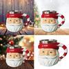 Christmas Themed Beverage Cup Seasonal Resin Mugs Practical Christmas Santa Hot Beverage Cup for Coffee Milk