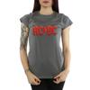 AC/DC Womens/Ladies Dark Red Logo Cotton T-Shirt