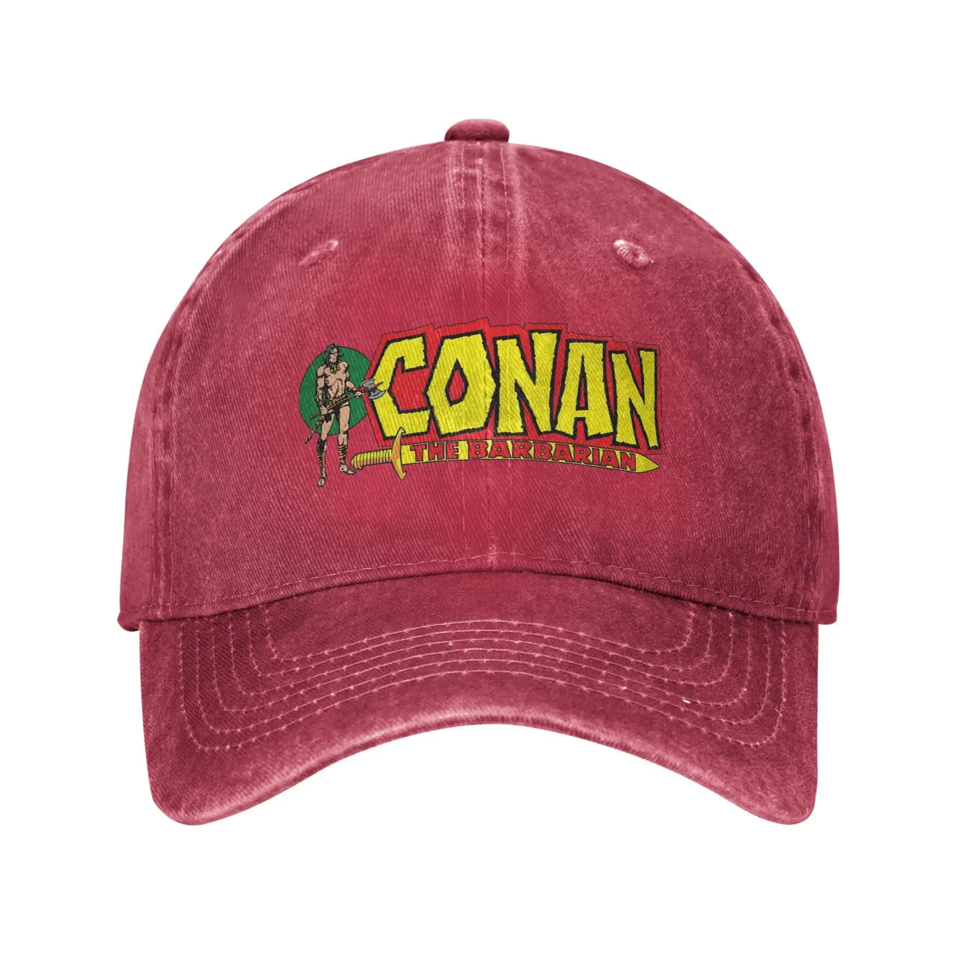 Conan the Barbarian Art Baseball Caps Vintage Distressed Denim Cartoon Manga Snapback Hat Men Women Workouts Unstructured Soft Adjustable