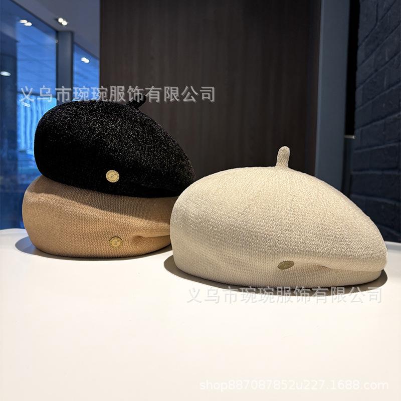 Autumn and winter retro woolen beret children college foreign style painter hat outdoor leisure bud hat