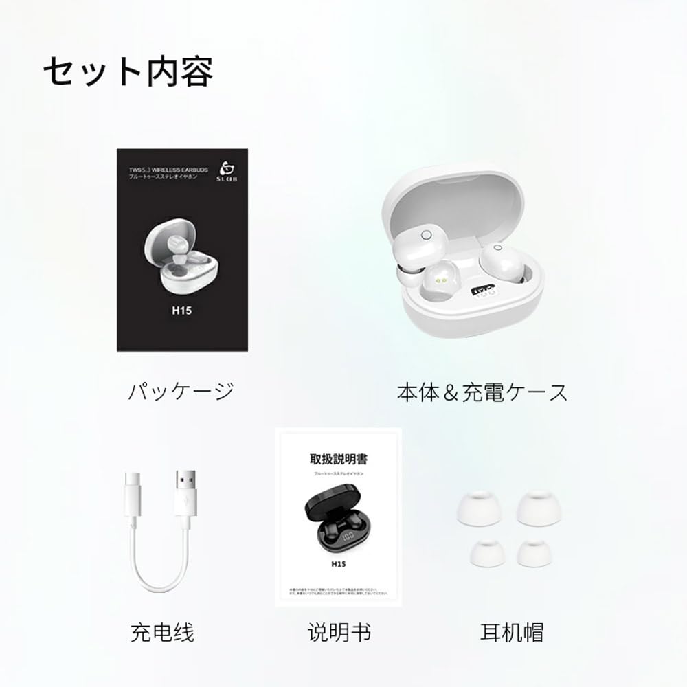 Stylish Bluetooth Wireless Mini Soundproofing for Separate Left and Right ENC Noise Automatic LED Battery Level Fast Compatible with and Android 5.3