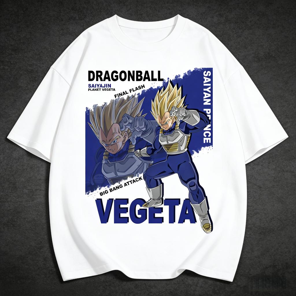 Dragon Ball Z Vegeta Saiyan Prince Printed Tshirt Unisexs and Womens Tshirt Unisexs Top Sports Tshirt Unisexs Tshirt Summer Tee