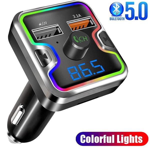 

Беспроводной автомобильный FM-передатчик Bluetooth5.0, автомобильный MP3-плеер, радиоадаптер для громкой связи, двойное зарядное устройство USB, поддержка автомобильной громкой связи, TF-карта U-диск