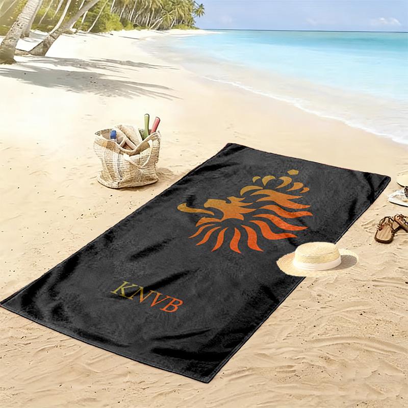 KNVB Print Beach Towel, Large Soft Quick Dry Towel for Beach Camping Swimming