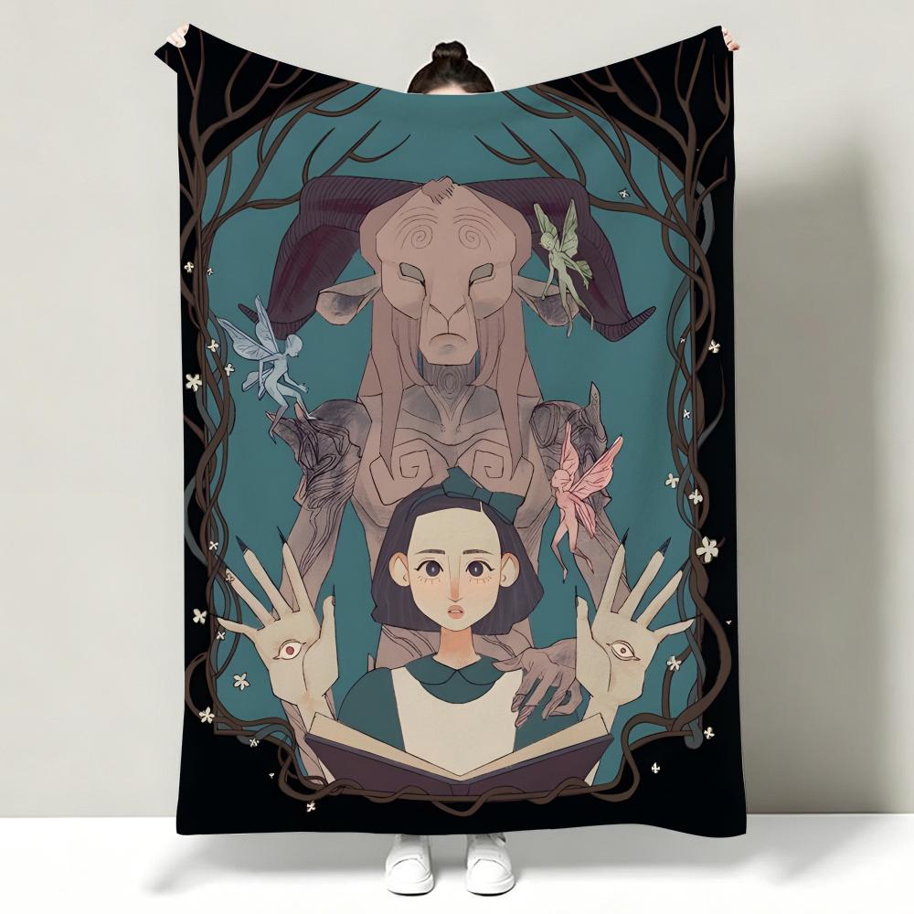 Movie PPans LLabyrinth Throw Soft Warm Flannel Throw Blanket Multiuse for Sofa Bed Office Nap