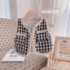 Cute Cartoon Knit Vest For Girls Spring Autumn Stylish Baby Sleeveless Outerwear Sweater Waistcoat
