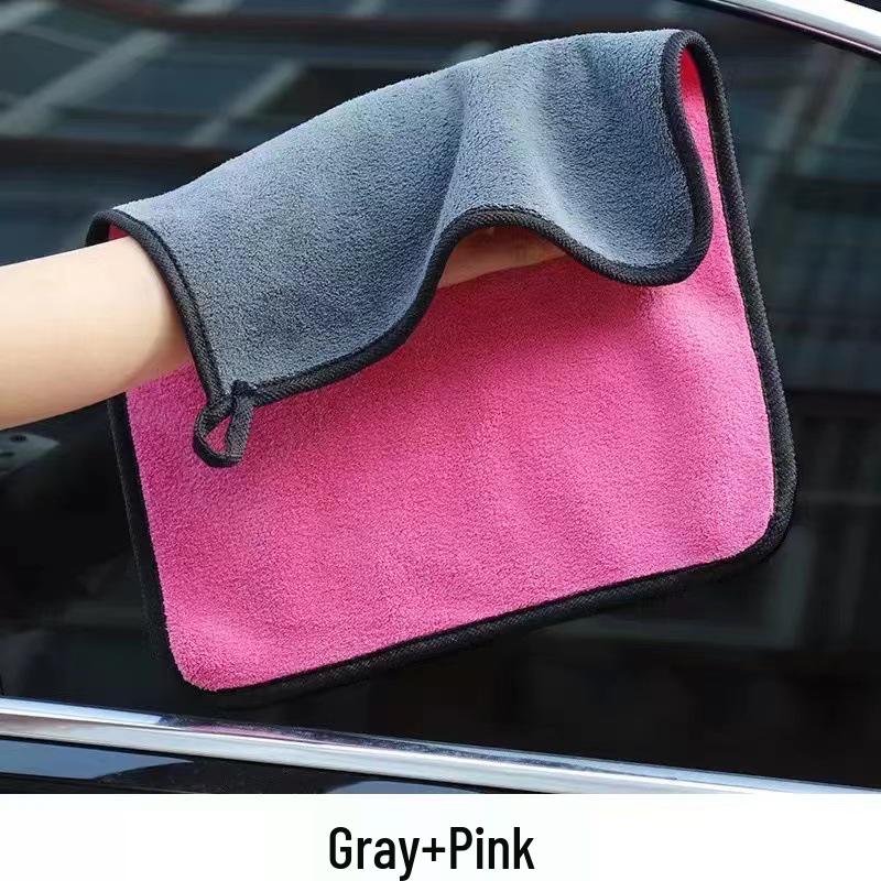 Extra Large Double-Sided Quick-Dry Coral Fleece Car Wash Towel