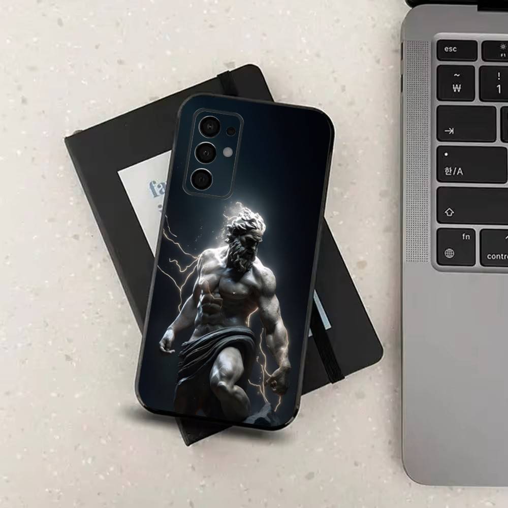 Greek Mythology Zeus Phone Case For Samsung Galaxy A91,A80,A73,A72 ,A71,A53A52,A32 ,A31A22,A21s,A20,Black Cover