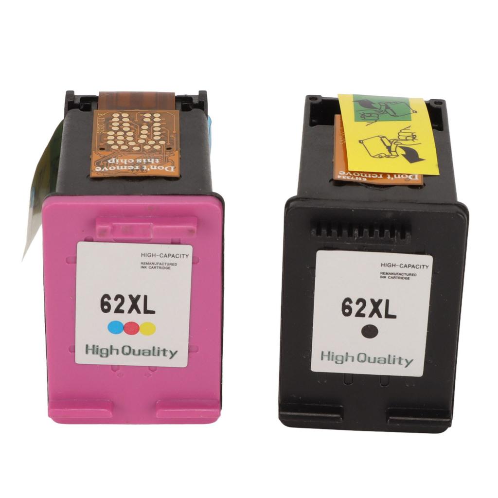 2pcs Ink Cartridges 62XL Colored Black Print Cartridges Replacement for HP for OfficeJet 200 258 5540 5542 5640 7640