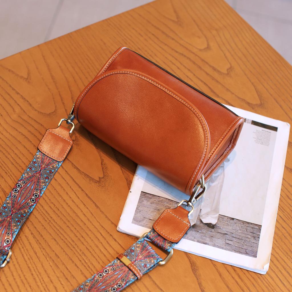 Cowhide Women, Shoulder Crossbody Shell Bag, Simple Fashion Bag, Girls Small Handbag