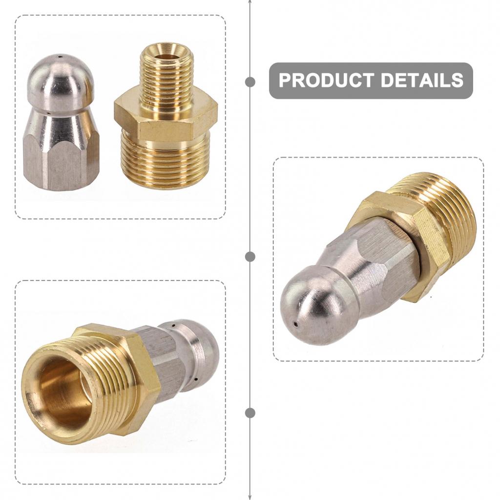 Dysza do udrażniania rur Kanalizacja Czyszczenie Stal nierdzewna Miedziana Nasadka
