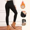 Leggings de Terciopelo para Mujer con Bolsillos Otoño Invierno Cálidos Mallas de Forro Polar Terciopelo Color Sólido Evitan el Frío Leggings Elásticos