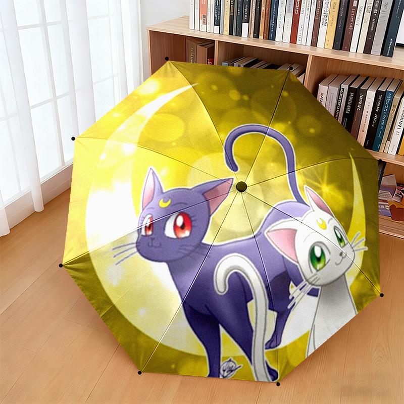 Japanese style Cute cartoon theme Sailor Moon Tsukino Usagi cartoon Umbrella Portable Home Essential Travel Outdoor Iron Multi functional Umbrella B1