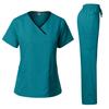 Uniform Pielęgniarki Medyczny Piękno SPA Uniforma Stomatologiczna Scrub Zestaw Scrubów Pielęgniarskich Opieka Zdrowotna Damski Strój Chirurgiczny Góra+Spodnie Garnitur Hurtownia