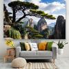 Majestic Huangshan Tapestry, Welcome Pine Tree Overlooking Towering Granite Peaks, Traditional Chinese Landscape Wall Art