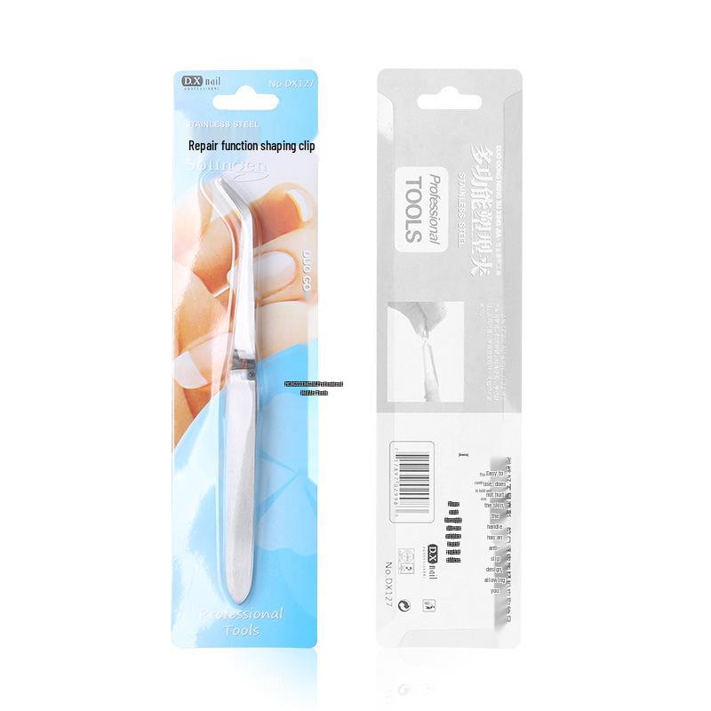 Многофункциональный зажим и пинцет из нержавеющей стали для формирования гелевых или акриловых ногтей