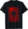 Patriotic T-Shirt Featuring Albania and USA Flag Design