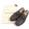 Excellent LOUIS VUITTON Deck Shoes LV Driver Damier Canvas Mens 6.5 1ADGBG Used