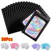 50Pcs Holographic Laser Color Ziplock Bag Plastic Packaging Pouch  Jewelry Retail Gift Storage