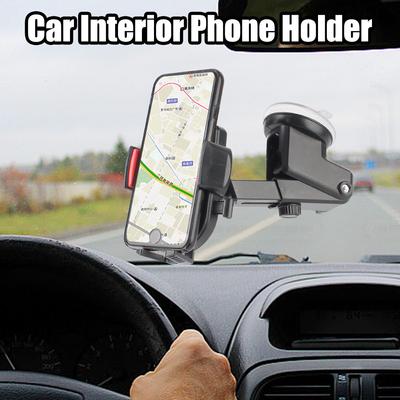 Vakumlu GPS Navigasyon Destekli Araç Telefon Tutucu 360 Derece Dönebilen Ön Cam Gösterge Paneli Montajı 66-84mm Genişlik Cep Telefonu Standı