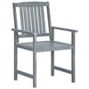 Maison Exclusive - Chaises de jardin et coussins lot de 6 Bois acacia massif Gris