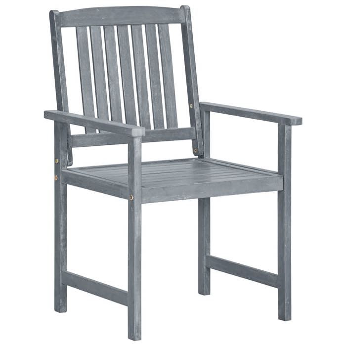 Maison Exclusive - Chaises de jardin et coussins lot de 6 Bois acacia massif Gris