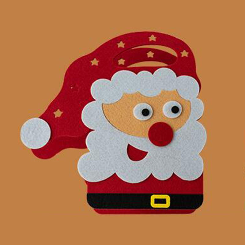 Cute Christmas Tree Treat Pouch Santa Claus Elk Gifts Bag Portable Decoration Felt Cloth Candy Handbag