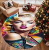 Marilyn Monroe Mønster Rundt Tæppe, Indendørs/Udendørs Måtte, til Picnic, Spillerum, Soveværelse, Kontor, Stue, Hjemmeindretning Tæppe, Fødselsdagsgave