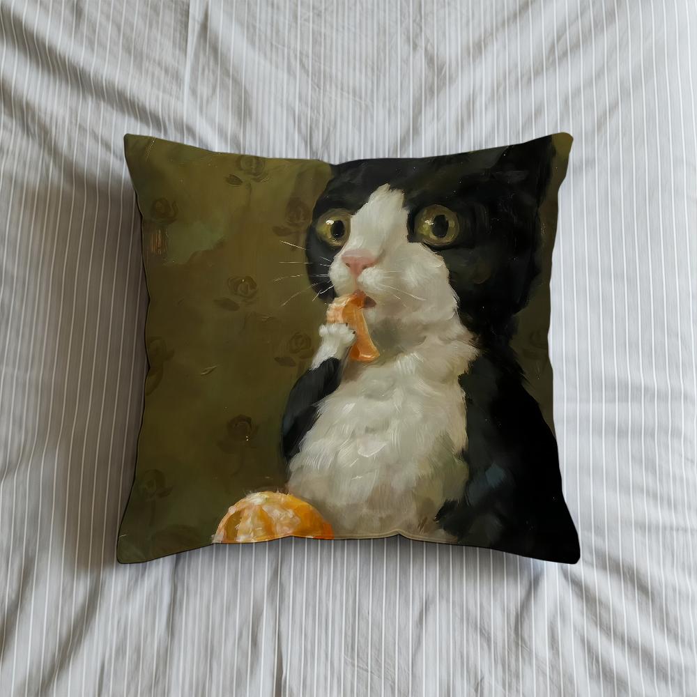 Painting Cushion Illustration Cover Soft Oil Case Sofa Living Pet Room Home Comfortable Office Decor Protective Pillow Covers