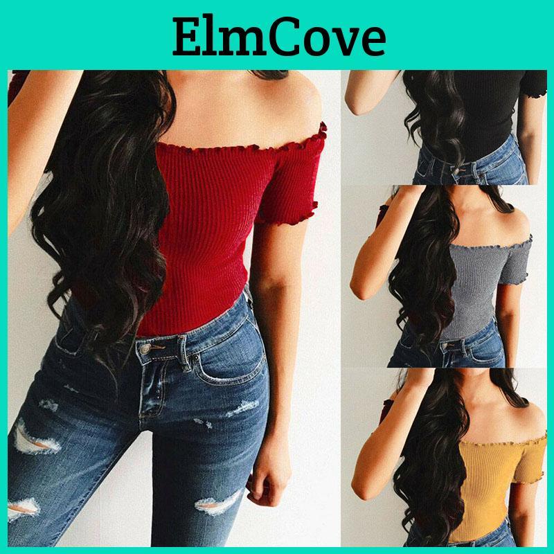 Elegant Women Summer Casual Off Shoulder Tank Top Vest Blouse For Effortless Style