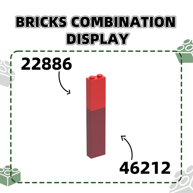 Non-Toxic 50Pcs/Lot 22886 Brick 1X2X3 Building Blocks Moc Color Accessories Compatible With Brick Diy Spare Parts Toy Gift