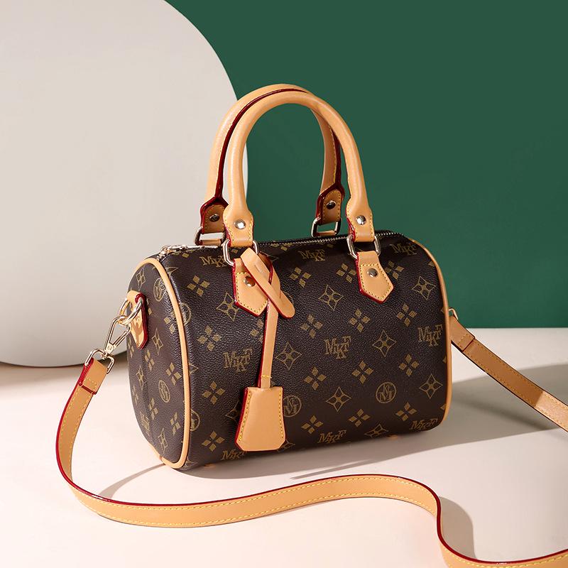 Serene Greens MKF Dames Bedrukte Mini Schoudertas, 2023 Modetrend Boston Stijl Messenger Bag 19.5*13*16cm