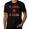A Girl Is A Gun Classic Essential TShirt Urban Style Casual Short Sleeve Top