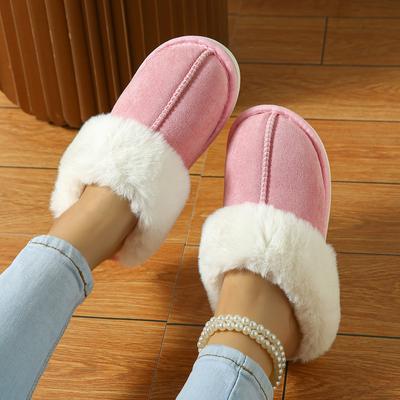 Winter Wool Slippers Indoor and Outdoor Warm Slippers Plush Cotton Slippers