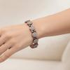 Stainless Steel Magnetic Bracelet High Polished Magnet Counter Static Bangle Rust-Proof Smooth Rhinestone Wrist Chain Business Present