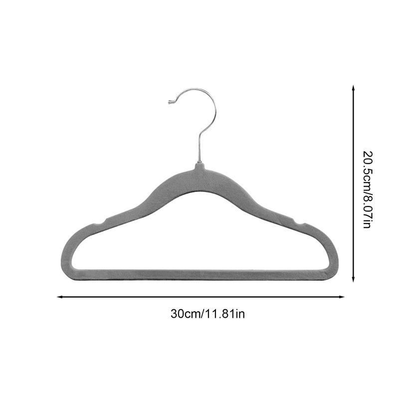 Kids Clothes Hangers 10 Pieces 12-Inch Velvet Shirts Hangers For Youth Space-Saving Children Clothes Drying Hangers For Trousers