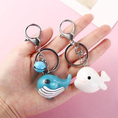 Accessoires Sac à dos Pendentif Résine Porte-clés de Voiture Dauphin Baleine Bleue Porte-clés Pendentif de Sac Porte-clés