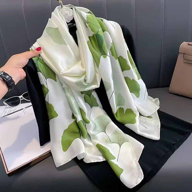 90x180cm Satin Silk-Like Scarf Oversized Women’s Summer Shawl Elegant Sun Protection Wrap & Luxury Gift