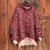 Dámské vintage květinové košile s potiskem, knoflíky, podzimní čínský styl, halenky s odkládacím límcem