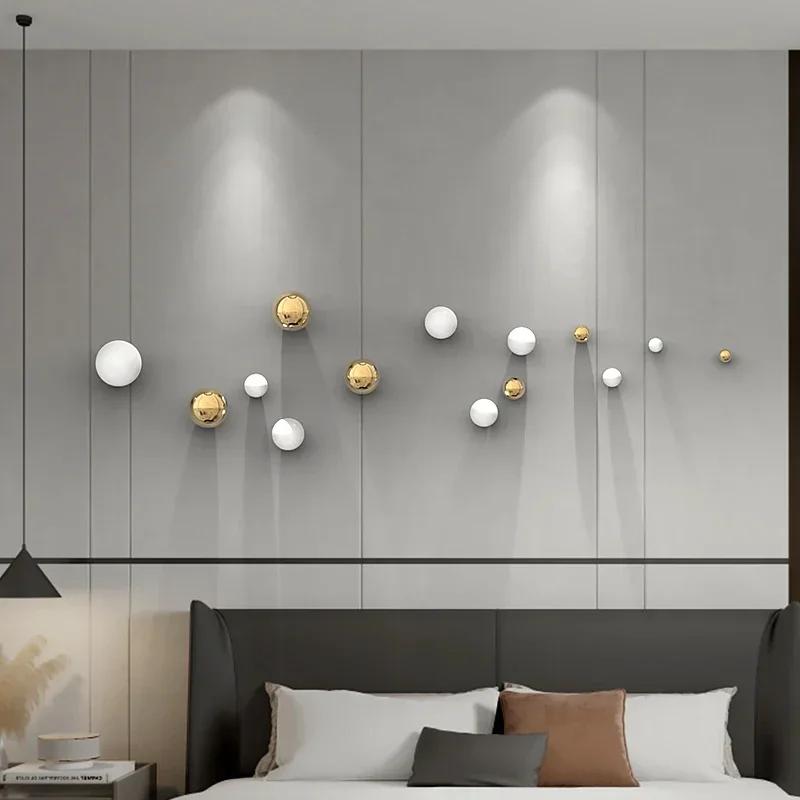 Three-dimensional Resin Background Wall Decorative Ball Nordic Home Accessories Hotel Commercial Space Shop Wall Decoration Ball
