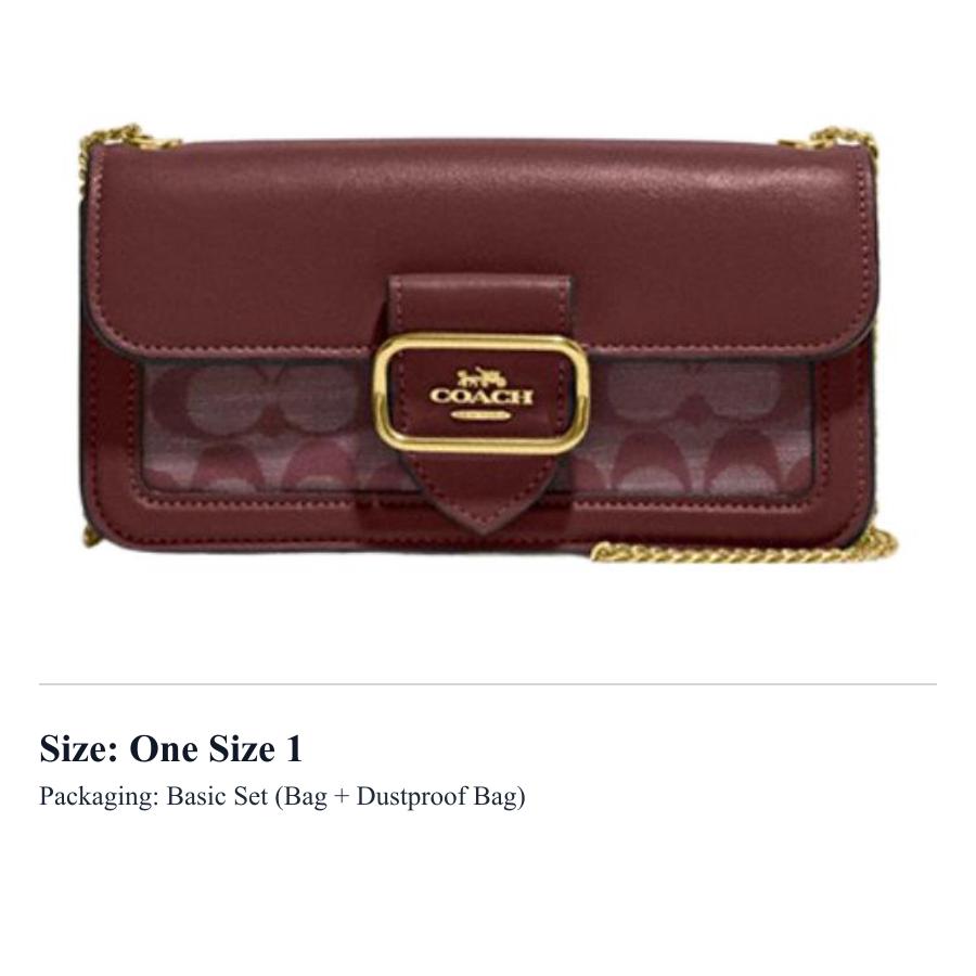 COACH Morgan Fabric With Cow Leather Shoulder Bag, Crossbody Bag Small Women's Burgundy CH150-IMMZI