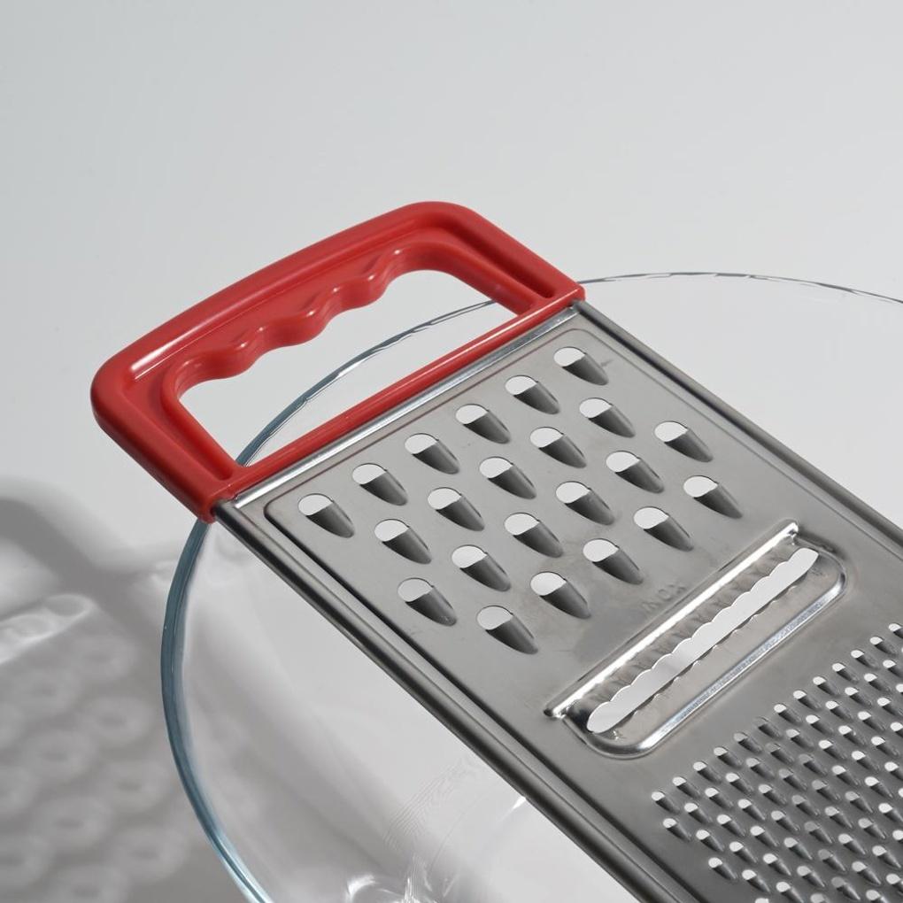 Edelstahl Roter Griff Käsereibe Gemüsereibe