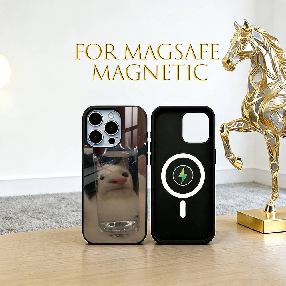 Funny Cat Phone Case Phone Case For iPhone17,16,15,14,13,12,11 Plus,Pro Magnetic For Magsafe Wireless Charging