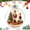 Transparent Ball Christmas Decoration Mini Holiday Scene 3.15 Inch Plastic Xmas Tree Hanging Keepsake Gift
