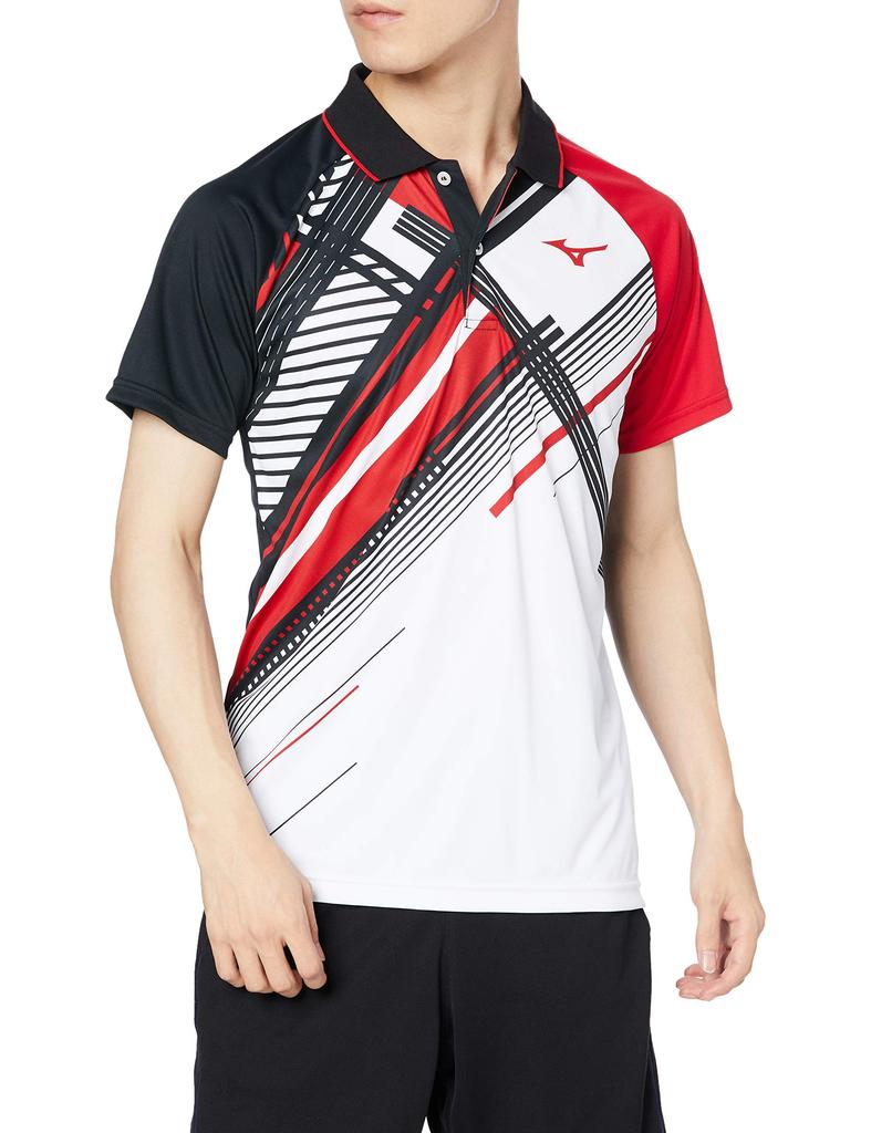 Mizuno Tennis Game Shirt 62JA0502 Japan Size Small To Japanese Size White, (equivalent Small)