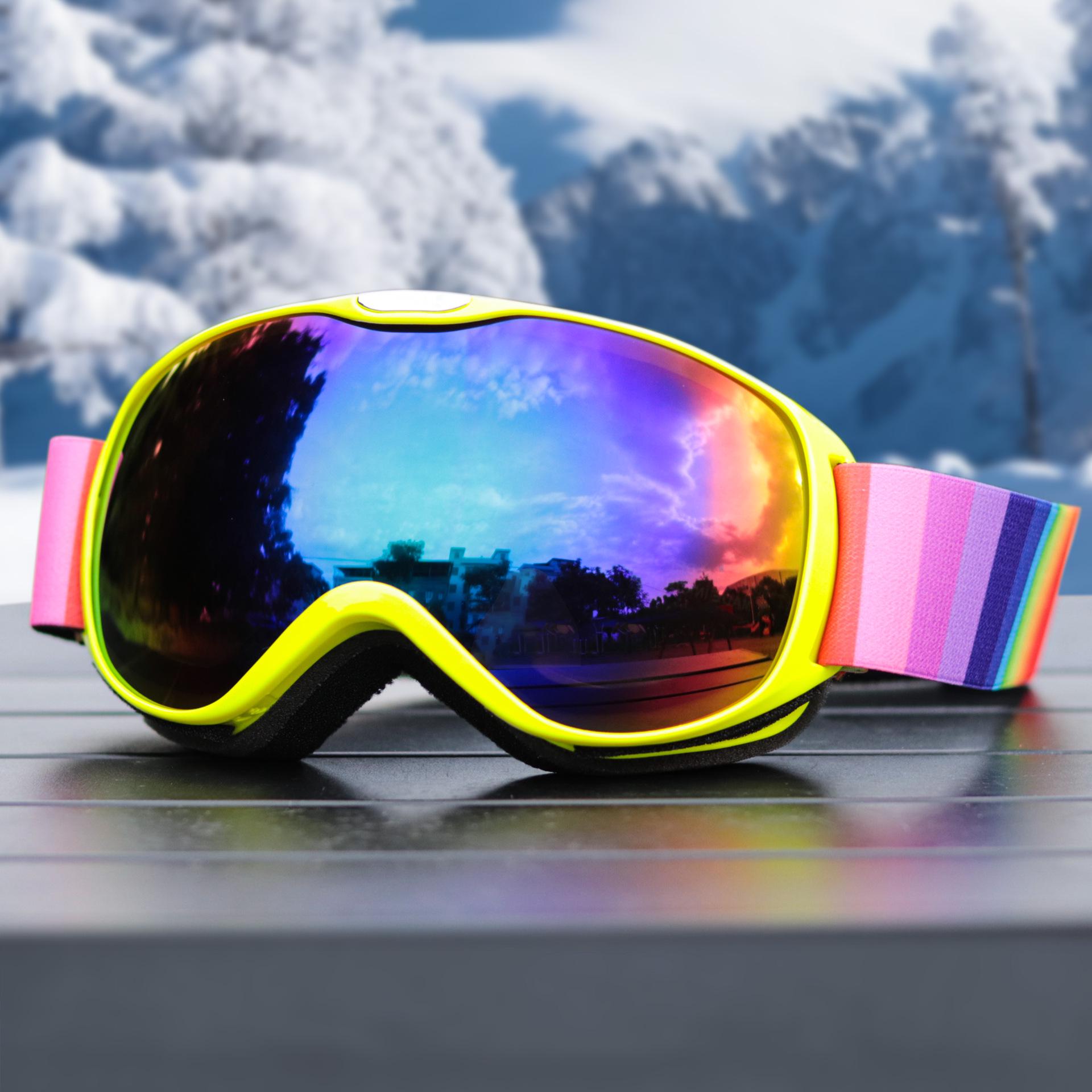 

Детские двухслойные горнолыжные очки и очки для альпинизма с защитой от запотевания для зимних видов спорта