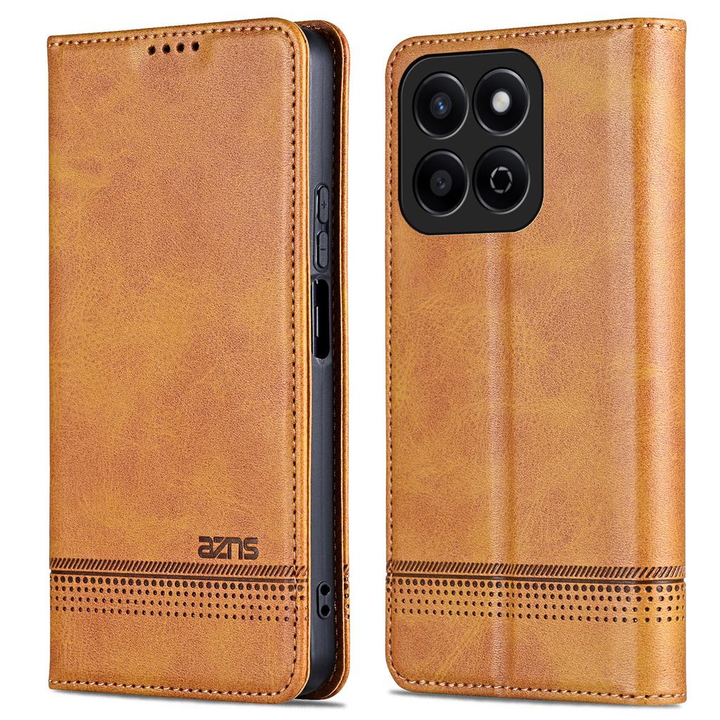 For Honor Play 60 Plus 5G Phone Case Cowhide Texture PU Leather Phone Cover